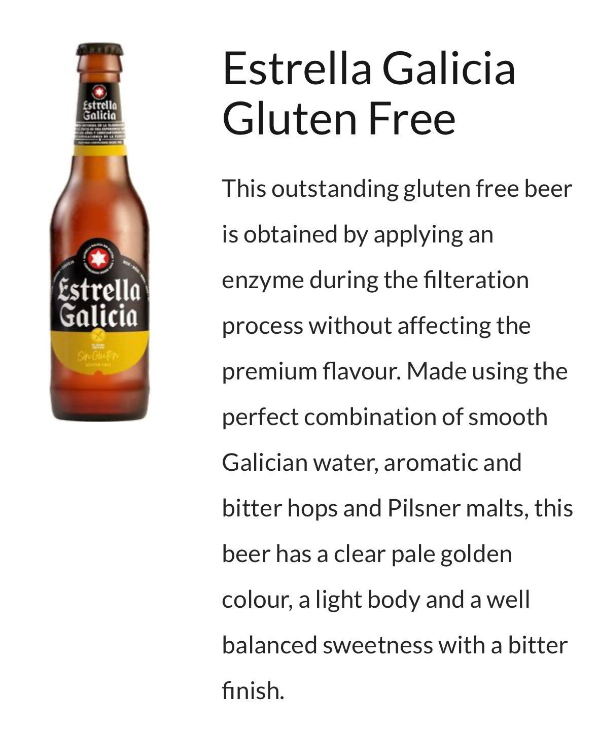 Estrella Galicia Especial Gluten-Free 1 Palet 63 boxes 24 bottles 25 cl