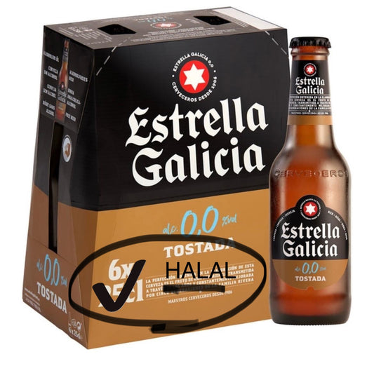 Estrella Galicia 0,0 Tostada 1 box of 24 bottles of 25 cl